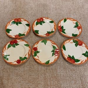 Franciscan Apple Set of 6 Dessert Plates (USA)